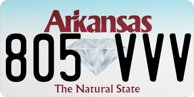 AR license plate 805VVV