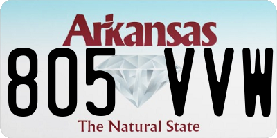 AR license plate 805VVW