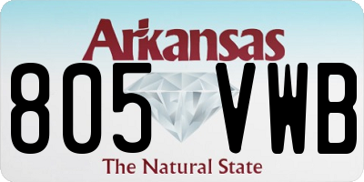 AR license plate 805VWB