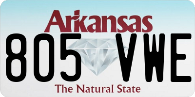 AR license plate 805VWE