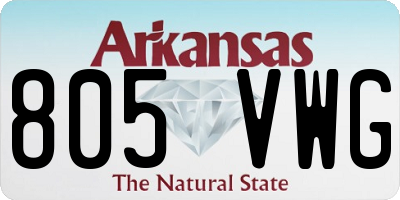 AR license plate 805VWG