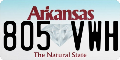 AR license plate 805VWH