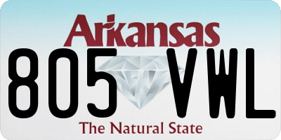 AR license plate 805VWL