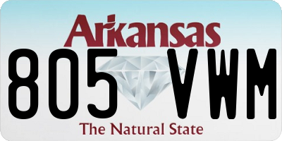 AR license plate 805VWM
