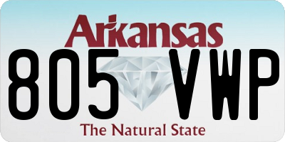 AR license plate 805VWP
