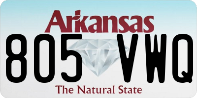 AR license plate 805VWQ