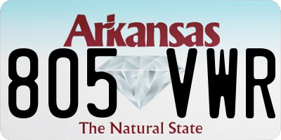 AR license plate 805VWR