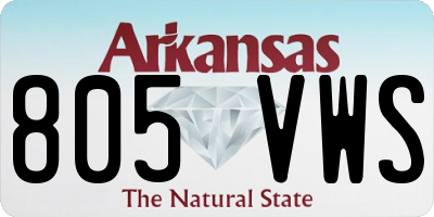 AR license plate 805VWS