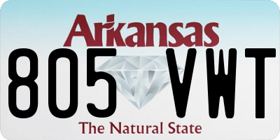 AR license plate 805VWT