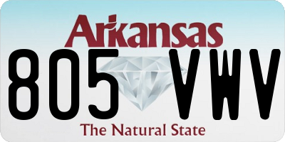 AR license plate 805VWV