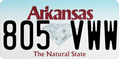 AR license plate 805VWW