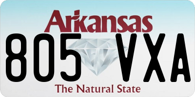 AR license plate 805VXA