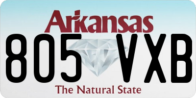 AR license plate 805VXB