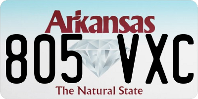 AR license plate 805VXC