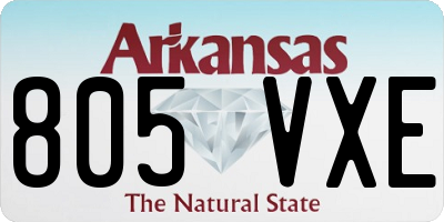 AR license plate 805VXE
