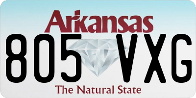 AR license plate 805VXG