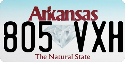 AR license plate 805VXH