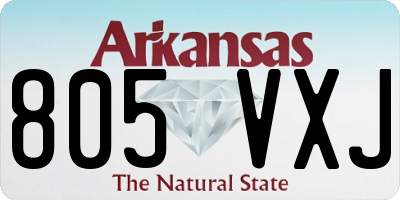 AR license plate 805VXJ