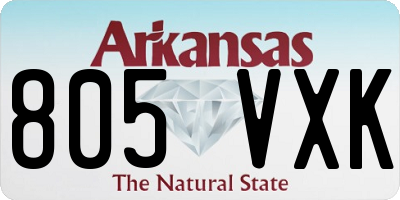 AR license plate 805VXK