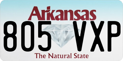AR license plate 805VXP