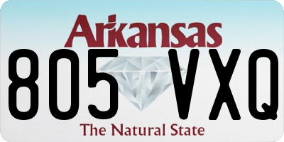 AR license plate 805VXQ