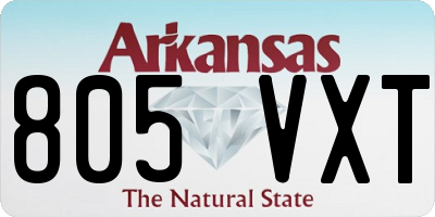 AR license plate 805VXT