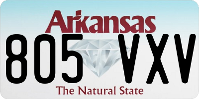 AR license plate 805VXV