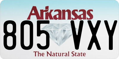 AR license plate 805VXY
