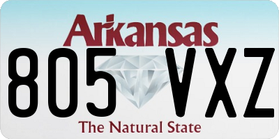 AR license plate 805VXZ