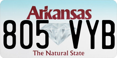 AR license plate 805VYB