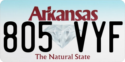 AR license plate 805VYF