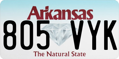 AR license plate 805VYK