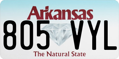 AR license plate 805VYL