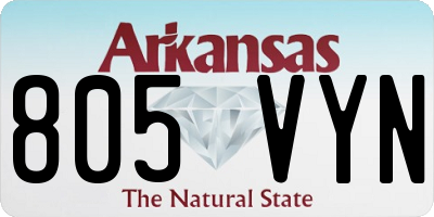 AR license plate 805VYN