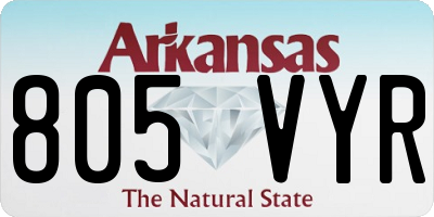 AR license plate 805VYR