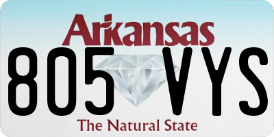 AR license plate 805VYS