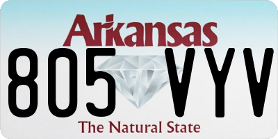 AR license plate 805VYV