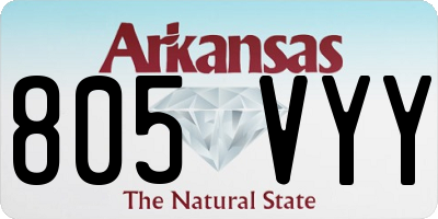 AR license plate 805VYY