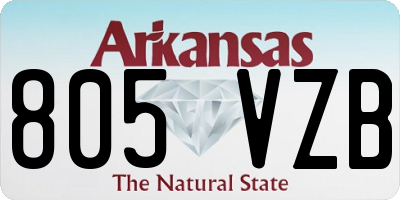 AR license plate 805VZB