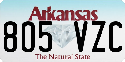 AR license plate 805VZC