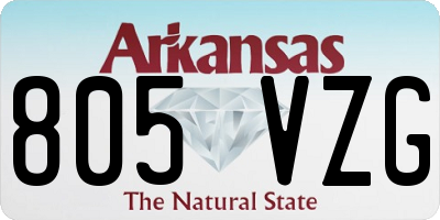 AR license plate 805VZG