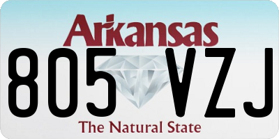 AR license plate 805VZJ