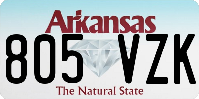 AR license plate 805VZK