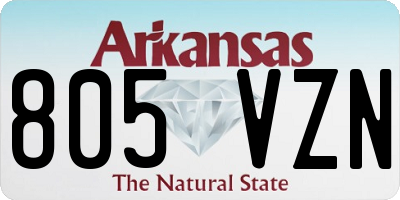 AR license plate 805VZN
