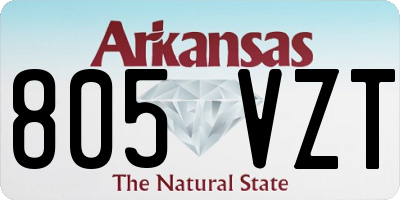 AR license plate 805VZT