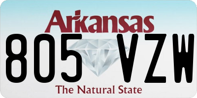 AR license plate 805VZW