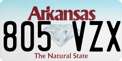AR license plate 805VZX