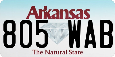 AR license plate 805WAB