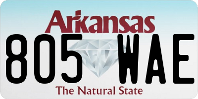 AR license plate 805WAE