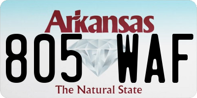 AR license plate 805WAF